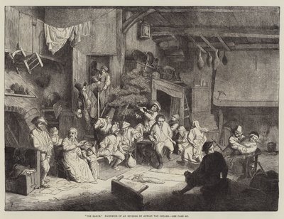 El baile, facsímil de un grabado de Adrian van Ostade de Frederick Barnard